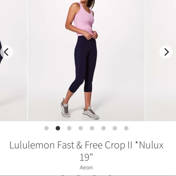 Lululemon Fast & Free Crop - Picture 1 of 7